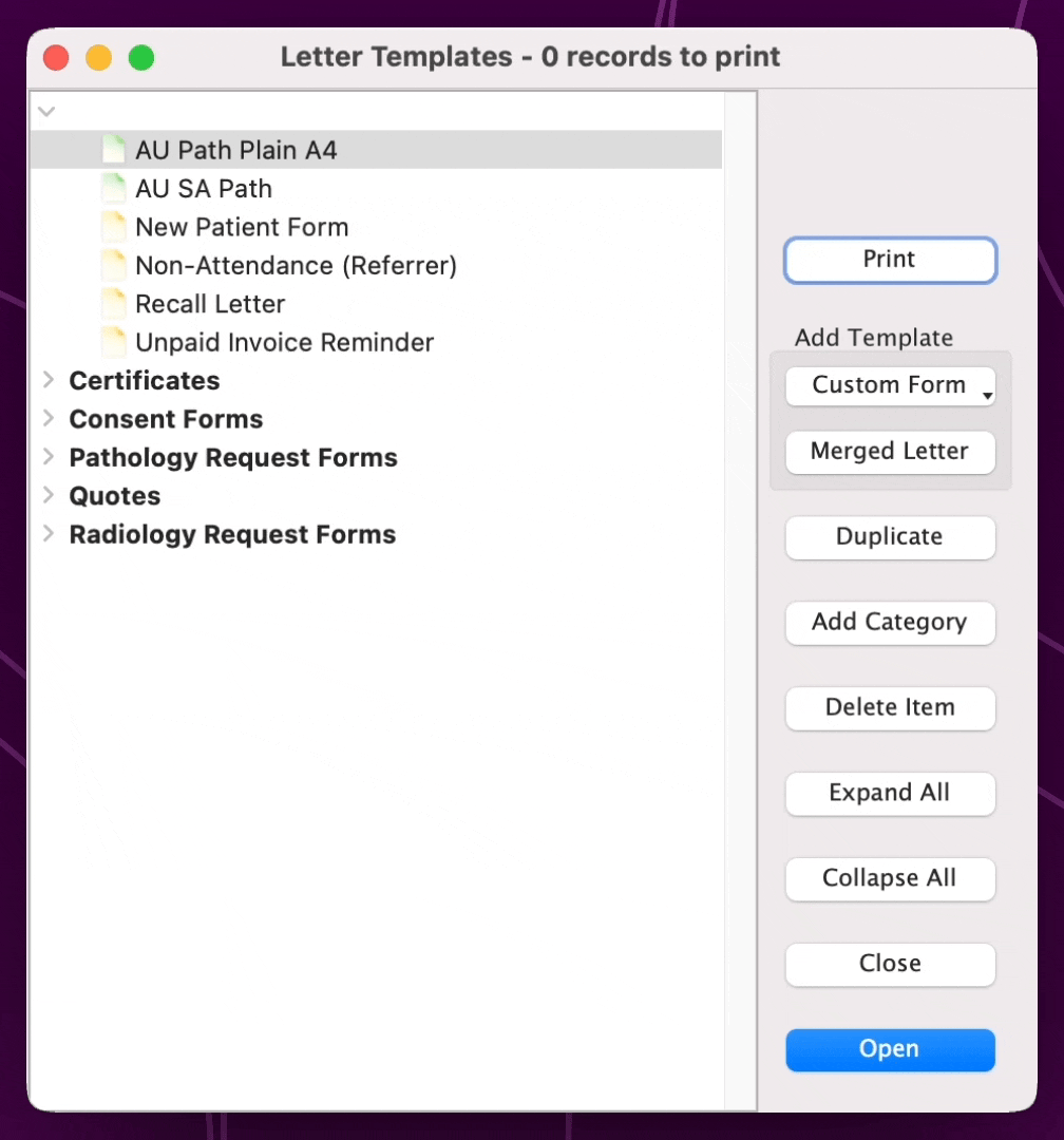How do I redownload deleted preconfigured Pathology Request templates ...