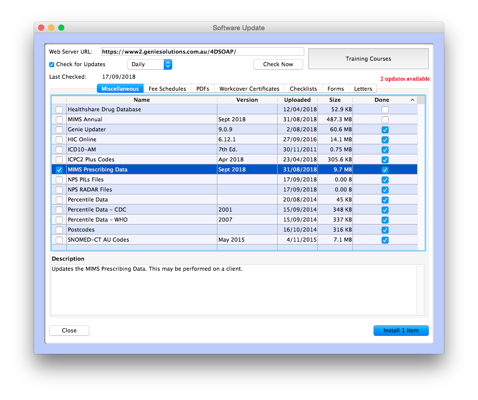 MIMS Integrated in Genie | Genie Support