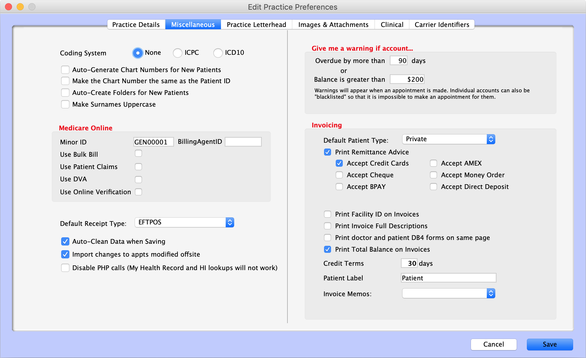 Configuring Practice Preferences | Genie Support