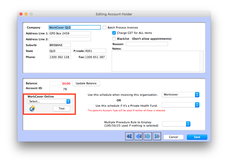 Configuring WorkCover Online Queensland Genie Support